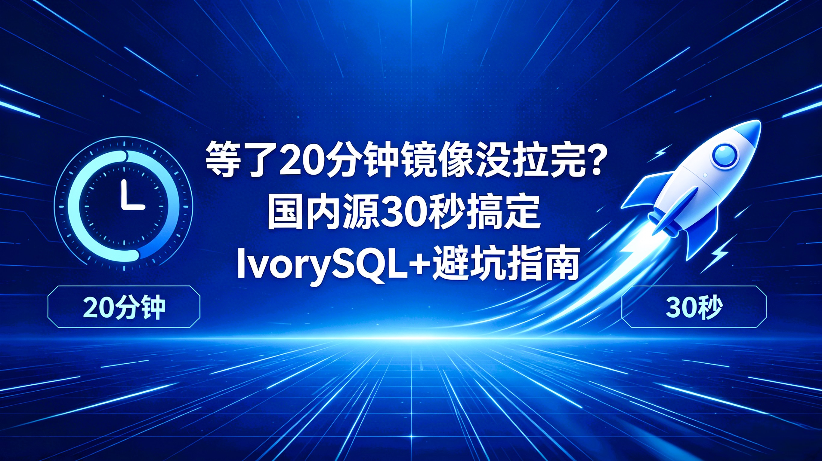 等了20分钟镜像没拉完？ 国内源30秒搞定IvorySQL+避坑指南